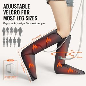 3 modalità e intensità di compressione del calore massaggiatore d'aria per gambe e piedi 2 livelli di riscaldamento avvio grande sollievo dal dolore regalo per mamma/papà - Product Image 4