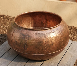 Handmade <b>Copper</b> Tabletop <b>Vase</b> Rustic Design For Home Garden Decor hotel exterior metal planter vendor heritage style metal - Product Image 1