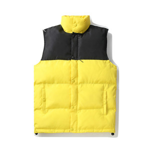 Veste matelassée sans manches à capuche blanche pour homme, en toile, coupe-vent, imperméable, en polyester écologique, style streetwear d'hiver, fermeture éclair - Product Image 2