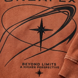 Conjunto de Sudadera con Capucha y Pantalones Deportivos para Hombre, Color Naranja Sólido, Estilo Urbano, con Logotipo Bordado Personalizado, Algodón Grueso - Product Image 6