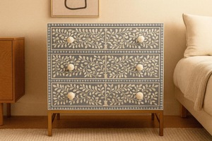 ILAHI's Bone Inlay <b>Drawer</b> Modern Design Agate Detailing <b>Storage</b> Portable Home Furniture - Product Image 6