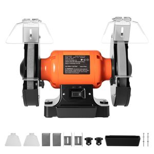 Smerigliatrice da banco ad alta velocità da 8 pollici con motore a induzione da 550W (3450 giri/min) - Grana 36/60 - Product Image 1