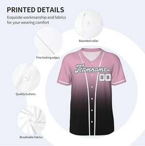 High Quality Silk Screen Printing Unisex Baseball Jerseys Custom Blank Wholesale Baseball Uniform Shirts 100% Organic Cotton - Product Image 6