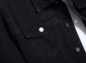 Custom Made Men's <b>Long</b> Stretch <b>Denim</b> <b>Jacket</b> Men Jean <b>Jacket</b> Cotton Blue Winter Plain <b>Denim</b> <b>Jacket</b> For Men Plus Size for sale - Product Image 4
