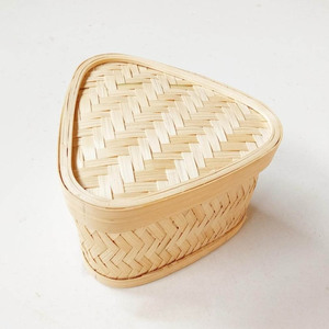 Cajas de almacenamiento de bambú a precio económico, cestas con tapa tejidas a mano, cajas de embalaje para pequeños negocios. - Product Image 1