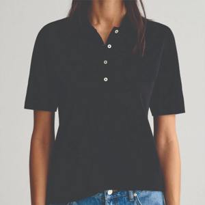 Polos de algodón de alta calidad de 180g, lisos, de manga corta, con estampado sólido, para mujer, para verano, para actividades al aire libre, en venta. - Product Image 3