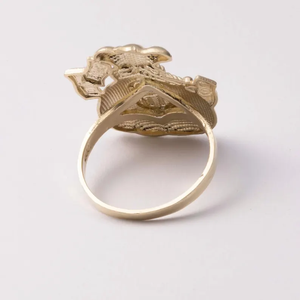 Bague de cocktail en laiton plaqué or véritable 24 carats, style hip-hop, unisexe, bague tendance, à porter au quotidien, cadeau, bijoux - Product Image 2