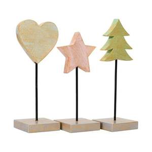 Ensemble de 3 arbres de Noël en bois de luxe de haute qualité pour la décoration de table et de la maison au prix le plus bas - Product Image 2