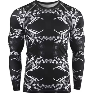 Wholesale Rate Men Rash Guard Comfortable To Wear Rash Guard For Men 2026 New Design Custom Logo Print Men Rash Guard - Product Image 2