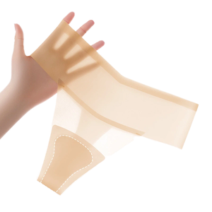 Nouvelles culottes string sexy pour femmes, taille mi-haute, en nylon respirant uni, avec nœud brodé, lingerie érotique en gros - Product Image 5