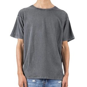 Camiseta de Hombre con Diseño de Logotipo Personalizado, Lavado Ácido, Alta Calidad, 100% Algodón, Hombros Caídos, Talla Grande, 2026 - Product Image 1