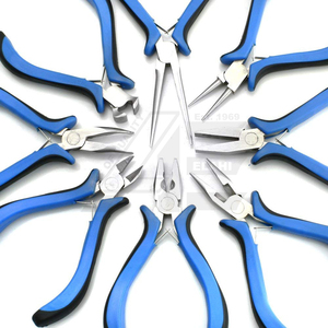 Samroz <b>Silver</b> Jewelry Making Tools Kit with Zipper Case Mini Precision Pliers Beading <b>Wire</b> Cutting Craft Set (8-Piece) - Product Image 5