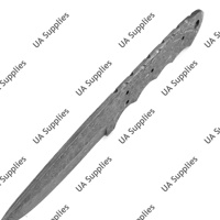 Couteau utilitaire tactique de survie pour le camping, personnalisable, professionnel, léger, en acier Damas, à lame biseautée, pour la fabrication DIY, modèle Raindrop