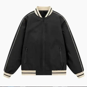 Blouson Bomber Moto Personnalisable en Cuir Véritable pour Homme, Design Réversible, Logo Personnalisé en Relief – Vente en Gros - Product Image 1