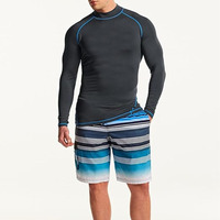 Camiseta Deportiva de Compresión para Hombre, Manga Larga, Elástica, de Secado Rápido, Antibacteriana, para Natación, Surf, Fitness, Deportes al Aire Libre, UPF 50
