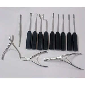 Kit d'instruments de rhinoplastie de qualité supérieure, kit chirurgical manuel, stérilisé à haute température, en acier inoxydable allemand - Product Image 1