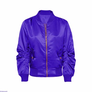 Satin <b>Jacket</b> in Factory Price Best Different Size Men Golden Satin Bomber <b>Jacket</b> Unisex Casual Zipper Closure Stand Collar - Product Image 4