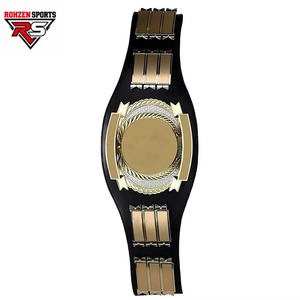 Rohzen Sports Custom Gold Championship <b>Belt</b> Leather <b>Wrestling</b> Boxing Title Strap - Product Image 3
