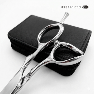 Ciseaux à cheveux pour droitiers en acier inoxydable VG10 de 6 pouces - Lame droite ultra-affûtée, manche moyen - Product Image 3
