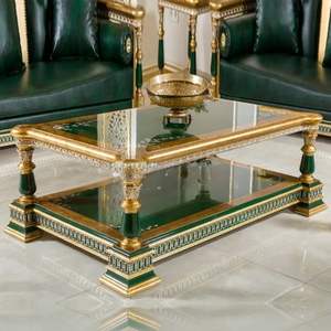 Juego de Sofás de Madera Tradicional Verde Clásico de Lujo en Oferta, Estilo Mandarín Oriental Europeo Real para Sala de Estar, Muebles de Indonesia - Product Image 5