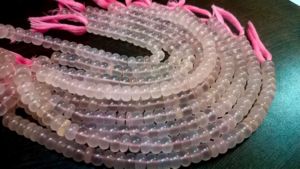 Perles de chalcédoine rose naturelle, rondes, lisses, 8 mm, vendues par brin de 8 pouces de long - Product Image 6