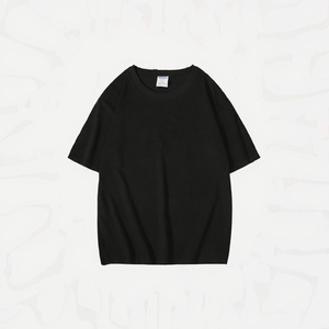 เสื้อยืดผู้ชายคอกลม แขนสั้น ผ้าถักเนื้อแน่น คุณภาพสูง 180 กรัม ทรงโอเวอร์ไซส์ สำหรับงานพิมพ์ดิจิทัล  หน้าผ้าเรียบ 100%  รับสั่งทำ - Product Image 5