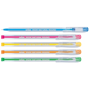 Bolígrafo ORION Pen Wow Natural Round (Bolígrafo de Escritura Suave para Oficina, Escuela y Uso Diario al Mejor Precio, Bolígrafo de Plástico) - Product Image 1