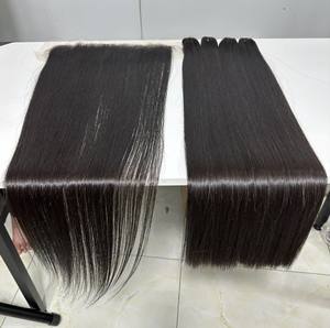 Prix de gros, cheveux humains vierges non traités, alignés sur la cuticule, 100% vierges, 4x4, 5x5, 13x4, 13x6, fermeture en dentelle HD transparente - Product Image 5