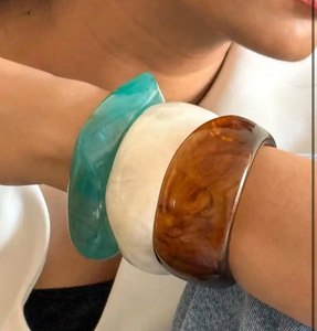 Women's <b>Jade</b> <b>Bangle</b> Bracelets Classic Style Multi Color Natural Stone Jewelry Fashion Accessories for Daily Wear At Best Price - Product Image 4