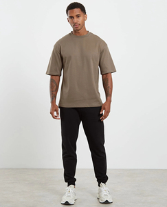 T-shirts de sport pour hommes, unis, amples, respirants, à manches courtes, en coton, pour la gym, la course, le fitness et la musculation, été - Product Image 6