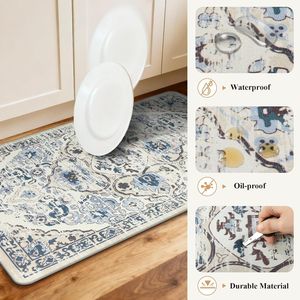 Set di Tappeti Anti-Fatica per Cucina, 2 Tappetini Imbottiti Impermeabili con Funzione Antiscivolo e Comfort per Stare in Piedi - Product Image 5