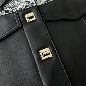 Veste de moto en cuir véritable et toile imperméable pour femme, noire, classique, vintage, confortable, écologique et respirante, en promotion - Product Image 6