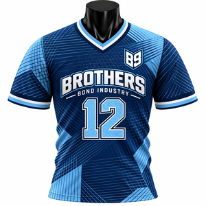 Camiseta de fútbol para hombre, color turquesa, cian y negro, al por mayor, transpirable, para gimnasio, estilo retro, sublimada, uniforme de equipo, ropa deportiva. - Product Image 4