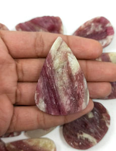 Top Quality Natural Pink <b>Tourmaline</b> Cabochon Multi Shape Flat back Druzy Healing Cabochon Making Gemstone Handmade Jewelry - Product Image 5