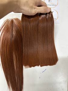 Perruques cheveux humains vietnamiens vente en gros suisse dentelle transparente fermeture HD dentelle frontale trame faisceaux cheveux humains bruts doux pour les femmes - Product Image 3