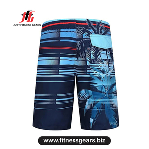 Shorts de bain rayés pour hommes, séchage rapide, avec cordon de serrage, vêtements de plage décontractés - Product Image 3