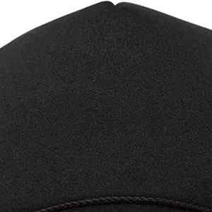 Casquette Trucker Unisexe Noire en Maille, 6 Panneaux, Réglable, Couleur Unie, Style Décontracté, Toutes Saisons, pour Adulte - Product Image 2