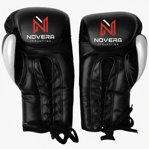 Gants de boxe personnalisés en gros en cuir synthétique véritable pour Muay Thai, entraînement et sparring, ergonomiques, avec ventilation du pouce, imperméables - Product Image 3