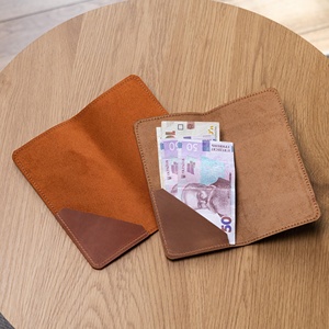 Portefeuille de luxe en cuir véritable pour système de budgeting avec enveloppes à monnaie, logo personnalisé en relief, vente en gros LCE-0048 - Product Image 1