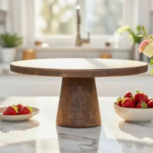 Soporte Redondo de Madera para Pasteles, Popular y Duradero, Ecológico, Resistente al Calor, Apto para Lavavajillas, para Uso en la Cocina del Hogar - Product Image 1