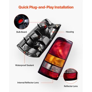 Gruppo Luci Posteriori per Chevy Silverado 1999-2003, GMC Sierra 1500/1500 HD/2500/2500 HD/3500 1999-2006, GMC Sierra 2007 - Product Image 6
