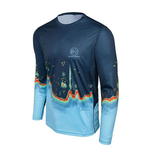 Camiseta de Pesca para Hombre, Diseño Personalizado al por Mayor, 100% Poliéster, Cómoda, Transpirable, Estampada - Product Image 1