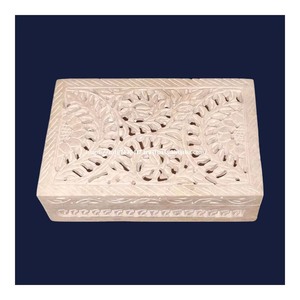 Beautiful Rectangular Soapstone Jewelry Boxes 15 X 10 cm Thanksgiving Gift Box 6 X 4 <b>Stone</b> Carved Boxes <b>Stone</b> Crafts - Product Image 1