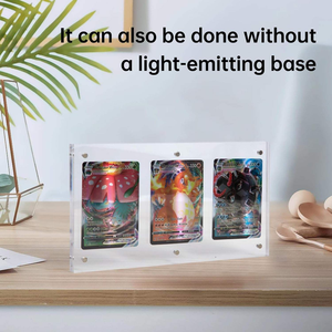 Support d'affichage en acrylique lumineux à LED pour cartes Pokémon TCG, étui transparent pour cartes à collectionner, support d'affichage décoratif TCG - Product Image 3