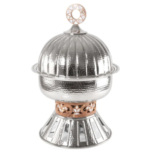 Arabic Style Stainless Steel Khajoor <b>Pot</b> <b>Lid</b> Stand Gold Finished Handmade Eco-Friendly Decorative Date Bowl Serving Bowl Ramadan - Product Image 5