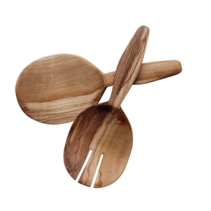 Handcrafted Premium Acacia Wooden Salad Server Set Of 2 Natural Wood <b>Serving</b> <b>Spoon</b> And Fork For Mixing And Tossing Salads - Product Image 6
