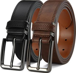 Cinturón de Cuero Genuino de Marca de Moda, Nuevo Estilo, para Jeans, Cinturón de Cuero para Hombre, de Lujo, Personalizable - Product Image 1