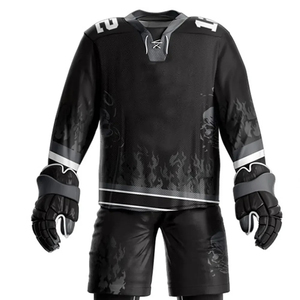 Maillot de hockey sur glace personnalisé sans manches, respirant, imprimé par transfert thermique, 100% polyester, haute qualité, unisexe, pour équipe adulte - Product Image 4