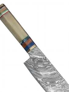 มีดทำครัวเหล็กดามัสกัสแบบแฮนด์เมด ด้ามจับทรงแปดเหลี่ยม - Product Image 6