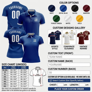 Couple Polo Shirt with Logo Personalized Team <b>Name</b> Number Embroidery Sublimation Slim Fit Short Sleeve Sports Polo - Product Image 6